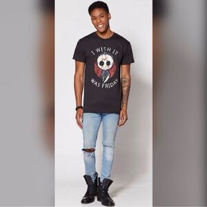 Spencer’s Men’s Black Graphic Tee "I Wish It Was Friday"